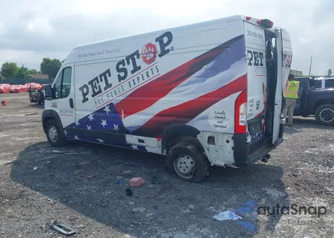 2019 Ram Promaster 2500 High Roof 159 Wb из США, поврежденный, VIN 3C6TRVDG7KE561630